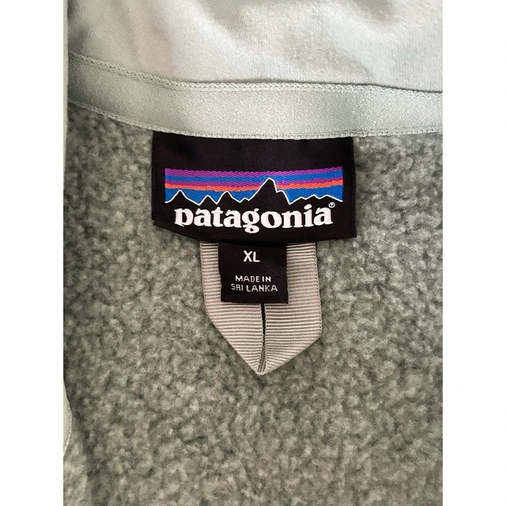 Patagonia Better Sweater Vest Men's XL Green Fleece Full Zip Collared Pockets